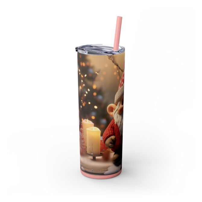 Gnome Skinny Tumbler with Straw, 20oz