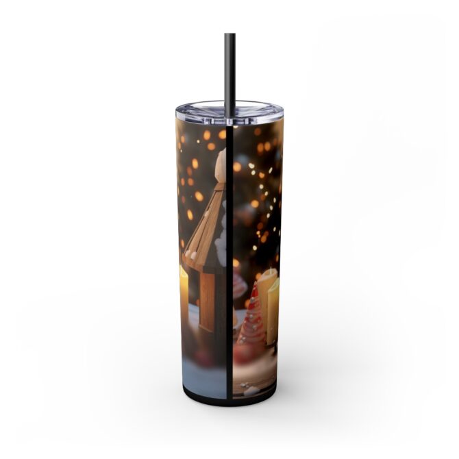 Gnome Skinny Tumbler with Straw, 20oz