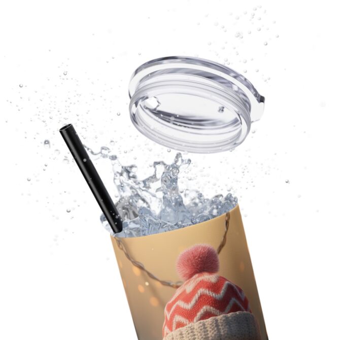 Gnome Skinny Tumbler with Straw, 20oz