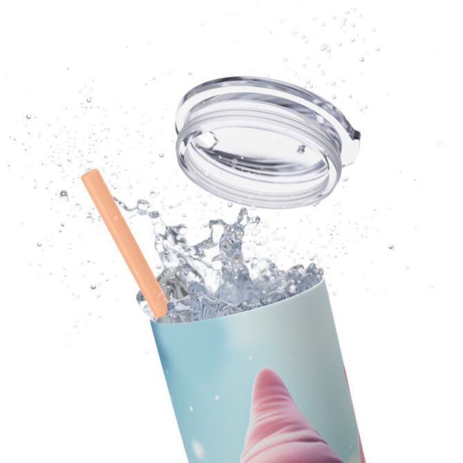 Skinny Tumbler with Straw, 20oz