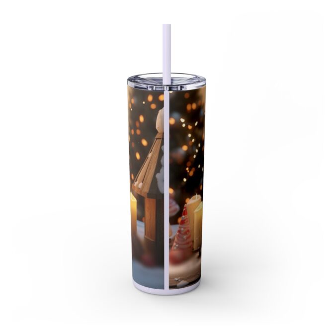 Gnome Skinny Tumbler with Straw, 20oz