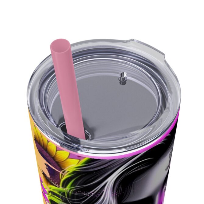 Apparently I'm .....Skinny Tumbler with Straw, 20oz