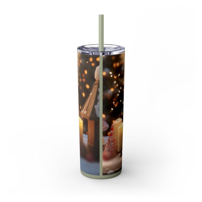 Gnome Skinny Tumbler with Straw, 20oz