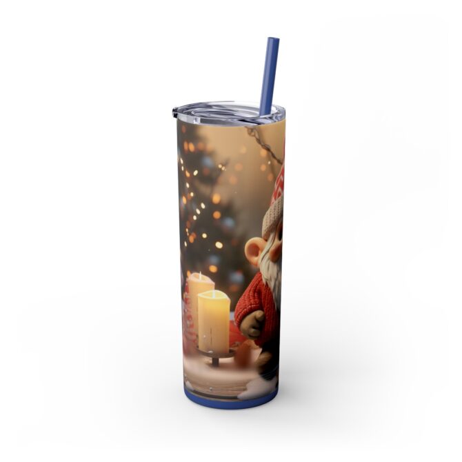 Gnome Skinny Tumbler with Straw, 20oz