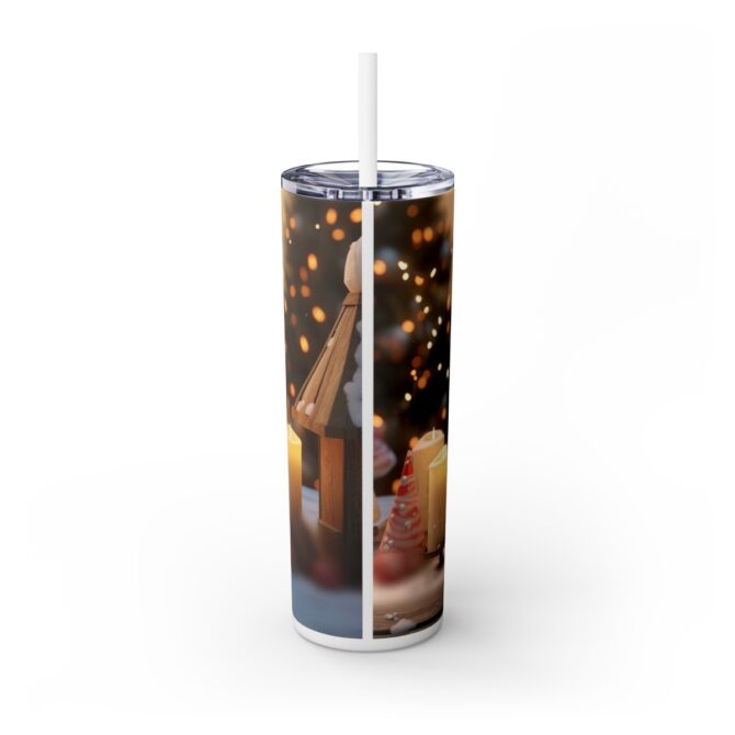 Gnome Skinny Tumbler with Straw, 20oz